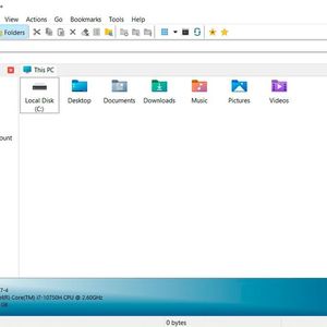 Die Standardansicht von Explorer++.