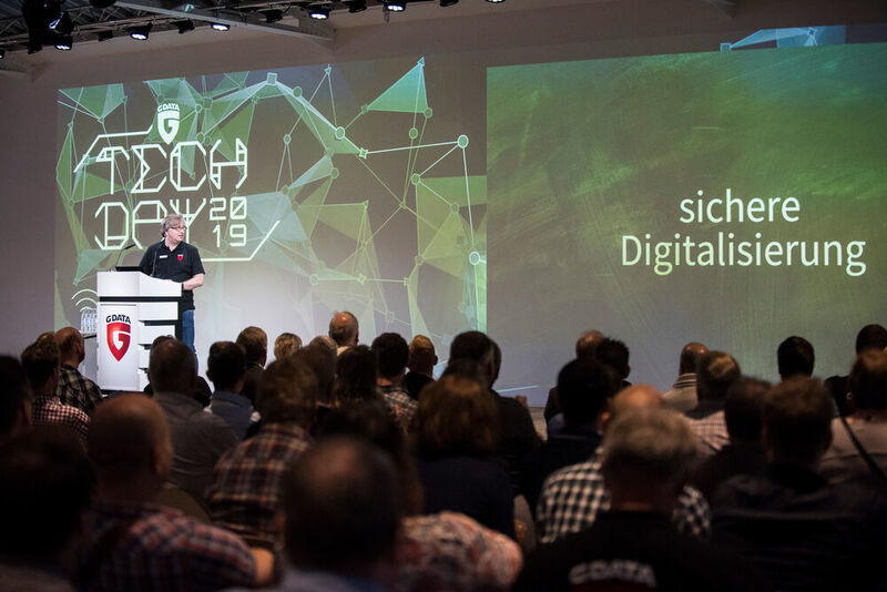 Andreas Lüning, Mitgründer und Vorstand von G DATA, eröffnete den Tech Day. (Alexandra Roth / fotoagentur-roth)
