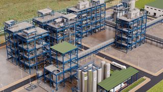 Die Hykero-Anlage soll bei vollem Betrieb 50.000 Tonnen pro Jahr nachhaltigen Flugkraftstoff (SAF) produzieren. (Bild: EDL)