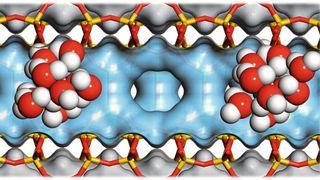 Wassercluster in den Poren eines Zeoliths (Andreas Jentys / TUM)
