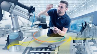 Besuchern der diesjährigen Fachmesse Automatica in München hatte Sensorspezialist Sick innovative Robotiklösungen mit Fokus auf Safety, Vision und KI-gestützte Bildverarbeitung zu bieten. (Bild: Sick)