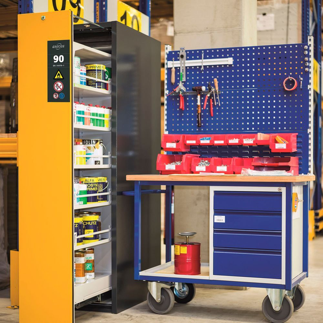 Sicherheitsschrank mit Vertikalauszug