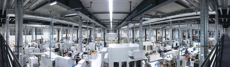 Blick in die neue Urbane Produktion der Zukunft der Wittenstein bastian GmbH in Fellbach (Bild: Wittenstein)
