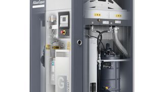 Beim drehzahlgeregelten Schraubenkompressor des Typs GA 75 VSD+ ist die Stellfläche viel geringer als bei herkömmlichen Kompressoren. (Bild: Atlas Copco)