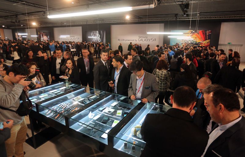 Messestand von Samsung Mobile auf dem MWC 2014 (Samsung)