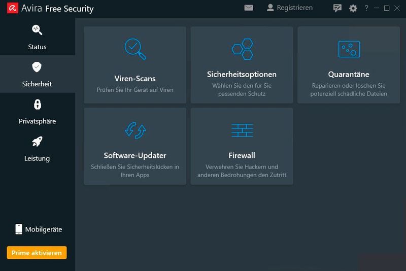 Avira Free Security bietet verschiedene Tools für die Verbesserung der Sicherheit in Windows 10 und Windows 11. (Joos)
