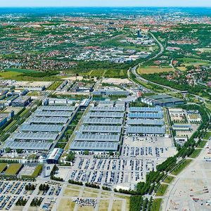 Das Gelände der Messe München …