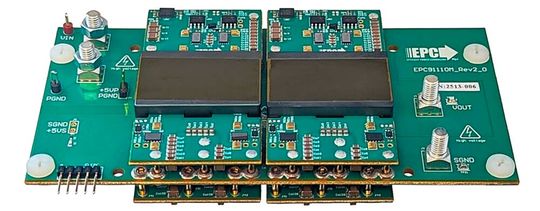 EPC91110KIT is a fixed-ratio, 5.5 kW, 400 V to 50 V isolated DC/DC converter composed of four modules in an ISOP (Input-Series OutputParallel) configuration(Source:  Maurizio Di Paolo Emilio)