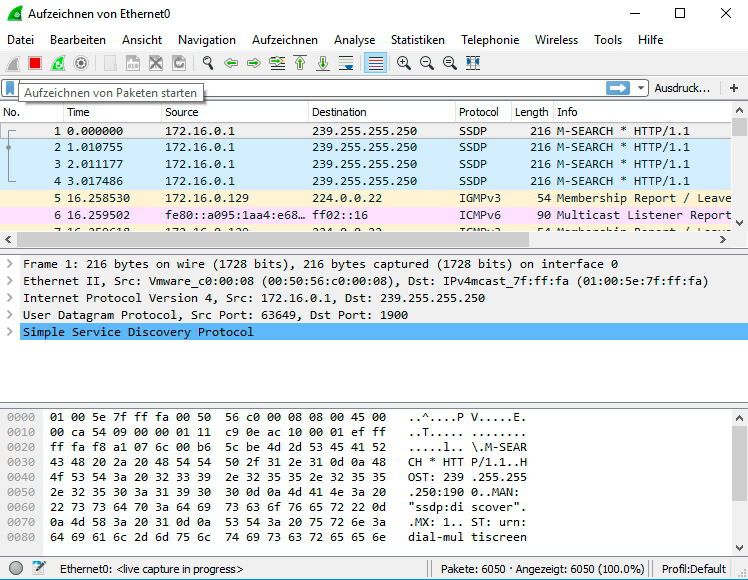 WireShark ist auch für Threat-Hunter ein wertvolles Tool. (Bild: Joos)