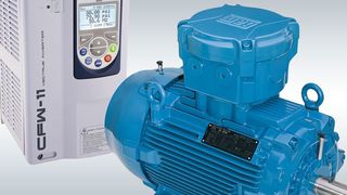 Dank spezieller Isolierung lassen sich die Ex-Motoren der Baureihe W22Xd standardmäßig mit Frequenzumrichtern für Spannungen bis 690 V betreiben. (WEG)