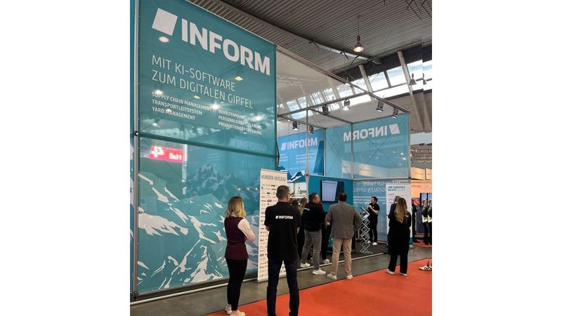 Inform zeigt auf der LogiMAT 2026 KI-Lösungen für Supply Chain, Produktion und Logistik.(Bild:  Inform)