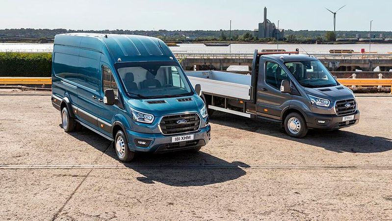 Ford bietet ab Dezember 2020 den Transit auch als Fünf-Tonner an – als Kastenwagen sowie als Fahrgestell.(Bild:  Ford)