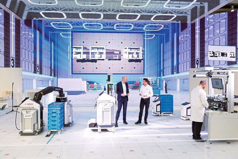 Die Fabrik der Zukunft ist digital, flexibel und modular aufgebaut. (Bild: Bosch Rexroth)