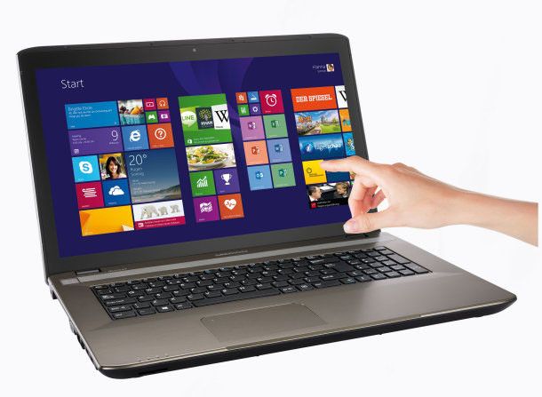 Dank Touch-Display können die Funktionen von Windows 8.1 voll genutzt werden. (Bild: Aldi)