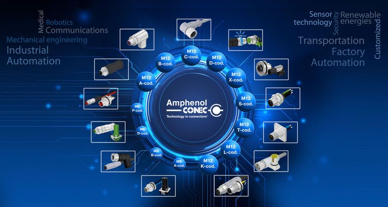 Connettore vero: Rundsteckverbinder der Formate M8 und M12.(Bild:  Conec / Amphenol)