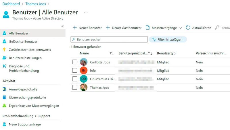 Die Benutzer authentifizieren sich an Azure AD und werden danach zur internen Webanwendung weitergeleitet. (Bild: Joos)