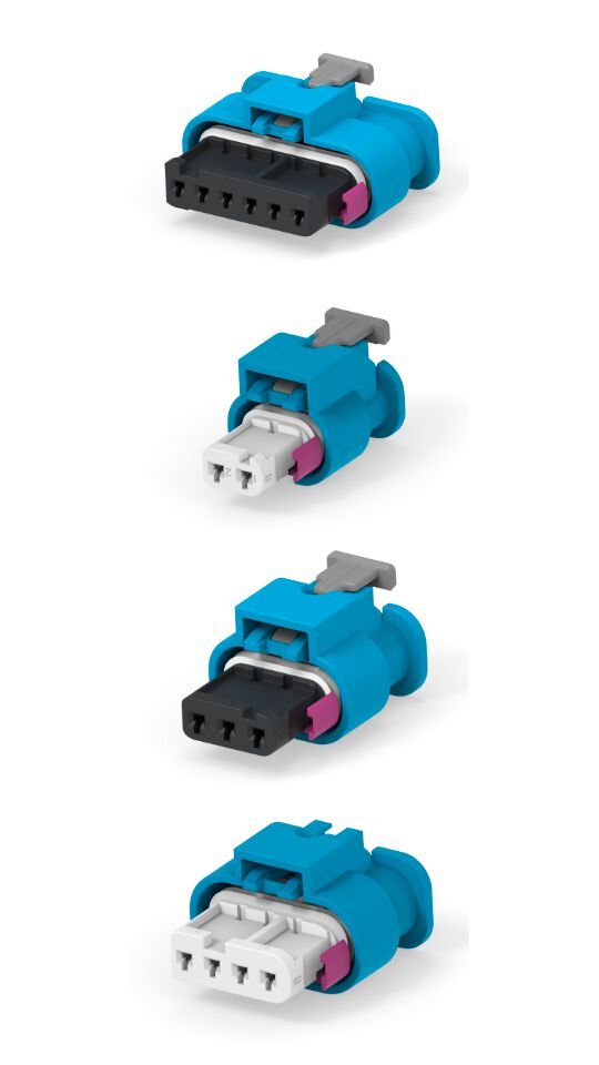 48-V-fähige MCON 1.2 Sealed Locking Lance-Steckverbinder von TE Connectivity für die Automobilindustrie(Bild:  TE Connectivity)
