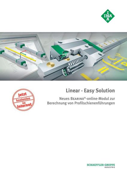 Die Broschüre zum Berechnungstool Easy Linear – LES von Schaeffler (Bild: Schaeffler)