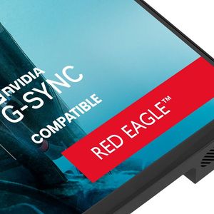 Auf der Unterseite der Red-Eagle-Monitore der Serie 71 – hier der GB2771UHSU-B – sitzen zwei 2-Watt-Lautsprecher. (Bild:  Iiyama)