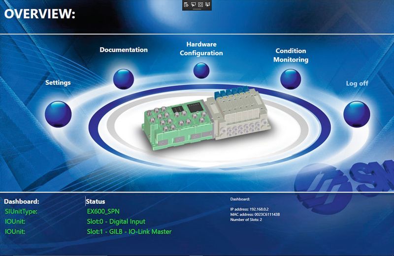 Digitaler Zwilling: Das virtuelle Abbild des I4.0-Demonstrators von SMC in einem Computersystem ermöglicht die digitale Einbindung. (SMC)