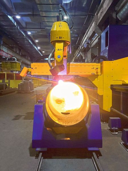 Der Plasmarotor kann Fasen bis 45° schneiden und anarbeiten.  (Bild: Microstep)