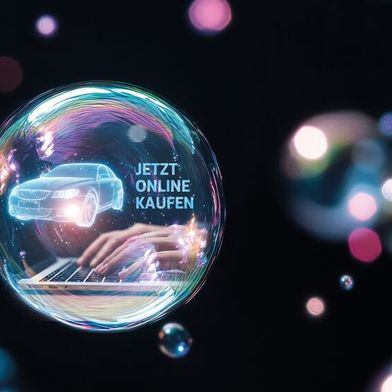 Der Online-Autokauf ist aktuell auf dem Rückzug – was auf mittlere Sicht wohl aber nicht so bleibt. (Bild: © labirint; E. Zacherl; MUHAMMAD - stock.adobe.com [M] Frank)
