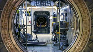 Für den Science-Fiction-Thriller „Stowaway“ setzte die Produktionsfirma zahlreiche Item-Komponenten (Aluminiumprofile, Verbinder, Nutensteine) ein. (augenschein Filmproduktion GmbH)