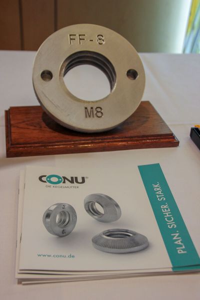 Dank ihres Selbstsicherungseffekts kommt die Kegelmutter ohne zusätzliches Sicherungselement aus und verhindert selbsttätiges Lösen. (Bild: VCG/Juliana Pfeiffer)