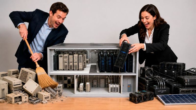 Herausforderungen beim Bau neuer Rechenzentrumsflächen machen Bestands-Datacenter zu Protagonisten der KI-Revolution. Die Optimierung bestehender Infrastrukturen ermöglicht genug Kapazität und Effizienz auch für anspruchsvolle KI-Workloads.(Bild:  GPT-Images 2 / KI-generiert)