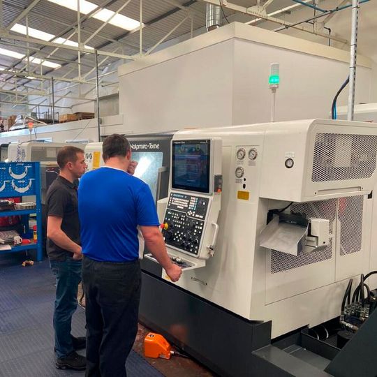 One of the Nakamura machines being programmed. One of the Nakamura machines being programmed.