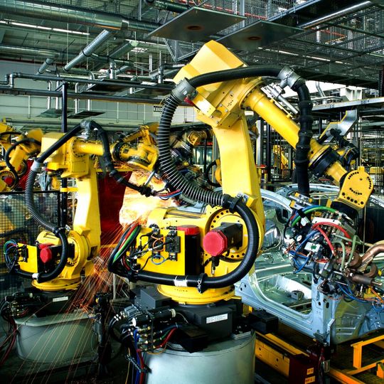 Ein Industrie-Roboter: vom 9. bis 12. März 2022 findet in Tokio die internationale Robotermesse iREX statt. Ein Industrie-Roboter: vom 9. bis 12. März 2022 findet in Tokio die internationale Robotermesse iREX statt.