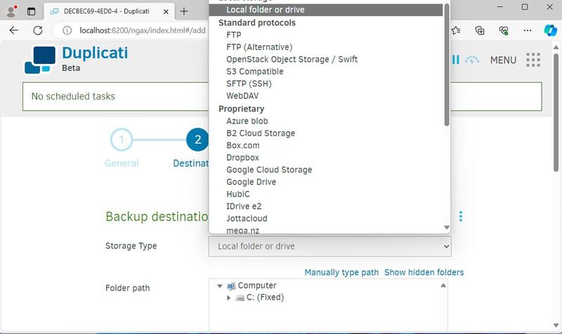 Duplicati ermöglicht die Sicherung von Daten in verschiedene Quellen, auch zu S3-Speichern. Die Backups lassen sich mit AES-256 verschlüsseln. (Bild: Open Source – Joos)