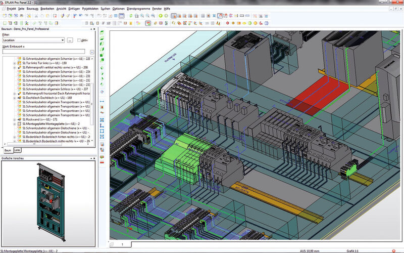 Die Elektroplanung in Eplan Electric P8 und Eplan Pro Panel sind die Basis für eine Durchgängigkeit der Daten im gesamten Engineering-Prozess. (Bild: Eplan)