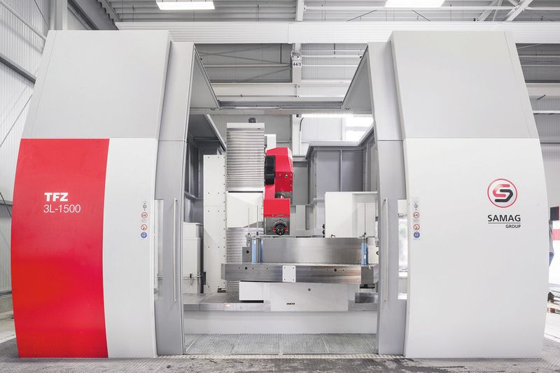 Durch eine großzügig dimensionierte Beladetür und eine zusätzliche Bedienertür ist die Maschine optimal zugänglich. (Bild: Samag)