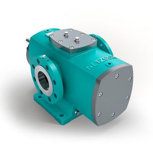 The 4NS 2-spindle double-flow screw pump is the most frequently used model, as it combines high flow rates with excellent intake be-haviour. The pump also has a very robust design – from hard materials to the zero-contact arrangement of the spindles and the physically separated synchronised gear.