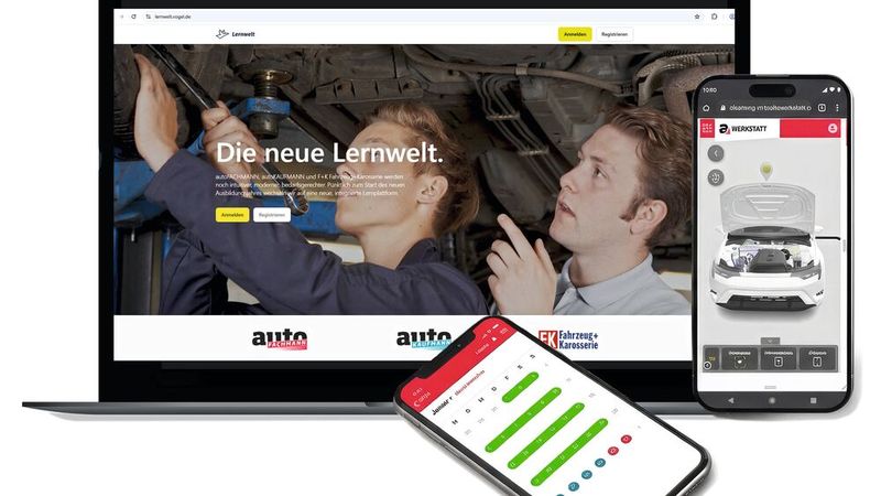 Die neue Lernwelt der Vogel Ausbildungsmedien erleichtert Usern den Zugang zu den einzelnen Elementen des Lernsystems.(Bild:  autoFACHMANN)