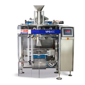 Die vertikale Schlauchbeutelmaschine VPS 40C bietet Hochleistung bei der Verpackung vieler Back- und Süßwaren.(Bild:  Sacmi Packaging & Chocolate)