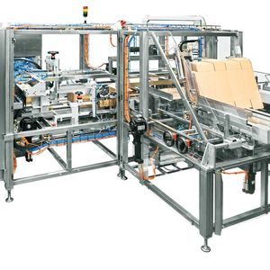 Mit dem Lifgo Linear Doppel 5.1 treibt der Verpackungsmaschinenhersteller Schäfer & Flottmann eine Vakuumvorrichtung für die Zuführung von Kartonzuschnitten an.