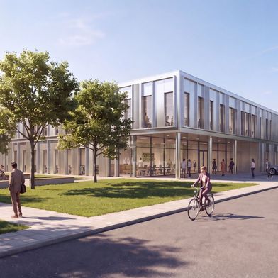 Visualisierung Forschungsgebäude an der Hochschule Merseburg, für das Formitas die BIM-Gesamtkoordination übernimmt.

 (Bild: Carpus+Partner AG)