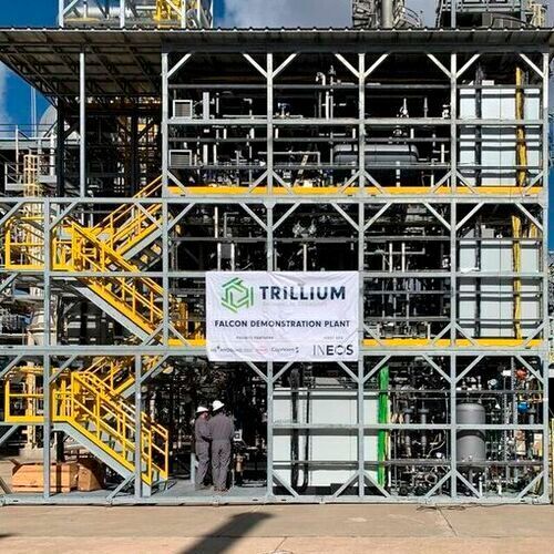 Construction of Project Falcon is complete, marking the first industrial-scale deployment of Trillium’s technology. (Source:  Trillium)