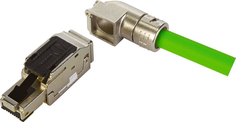 RJ-Industrial-Multifeature in gewinkelter Version. (Harting)