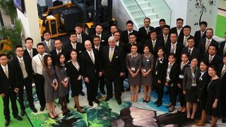 Auf der Cemat Asia 2014 war Jungheinrich natürlich mit einem Messestand vertreten. (Bild: Jungheinrich)