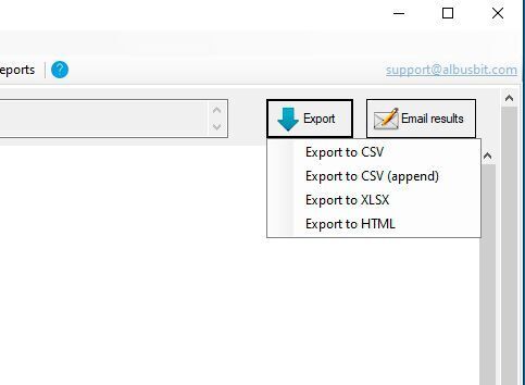 Die Berichte von AD FastReporter lassen sich auch einfach exportieren. (Joos / Albus Bit SIA)