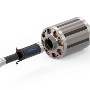 Mahle has developed a new MCT e-motor for use in electric drive axles of heavy commercial vehicles. The motor operates without permanent magnets (= without rare earths).(Image:  Mahle)