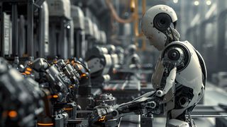 Vision der industriellen Zukunft: Damit humanoide Roboter sicher und ohne Schutzzäune in Fabrikhallen agieren können, sind zertifizierbare Hard- und Softwarelösungen essenziell. Die Sicherheit dieser Systeme steht im Fokus des EMEA Humanoid Robot Summit 2026 in München.

 (Bild: © maikuto/stock.adobe.com - generiert mit KI)