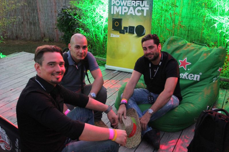 (v. l.) Christian Sturmberg, Mut Nerdytec, Yannick Friedsam, Technic3D, und Timo Kusian, Markensturm (Bild: DC Club)