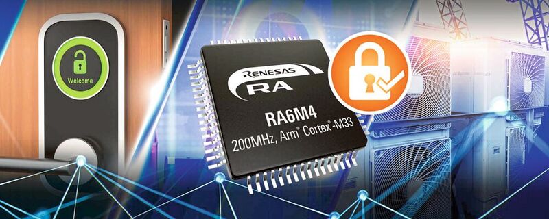 Sicherheit integriert: Die RA6M4-Mikrocontroller basieren auf den Cortex-M33-Prozessorkernen von ARM und kombinieren dessen TrustZone-Technologie mit der von Renesas weiterentwickelten Secure Crypto Engine.