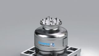 Dieser spezielle Edelstahl-Druckbehälter von Schäfer Container Systems dient dem sicheren Transport von Quecksilber. (Bild: Schäfer Werke)