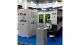 Als Weltneuheit wurde auf der Eruoblech das Modell Inspire 1530 mit einem 12-kW-Faserlaser aus dem Hause IPG gezeigt. (Eagle)