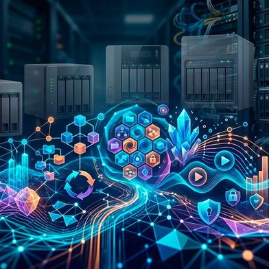 Der DiskStation Manager ist das Betriebssystem für die weitverbreiteten Synology-NAS-Geräte. (Bild: Gemini / KI-generiert)